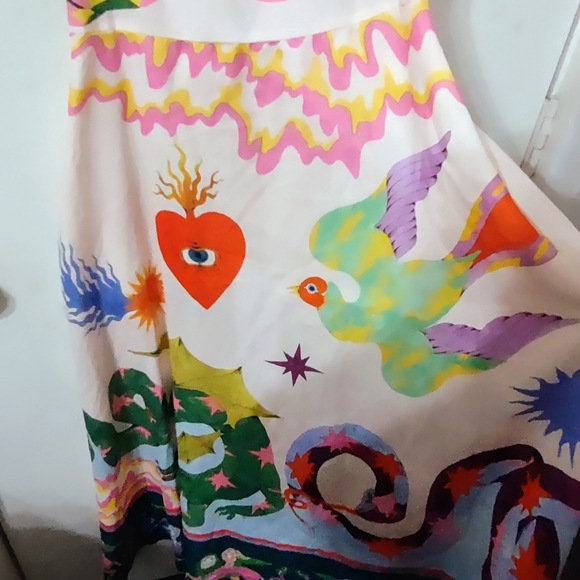 Boutique 9 Cream and Red A-Line Maxi Dress - Picture 5 of 5